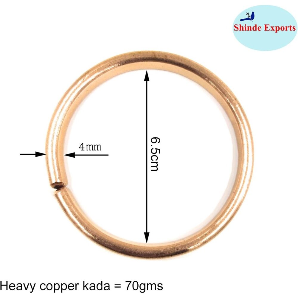 Solid Copper Kada For Stylish Wellness - Sleek, H… - image 6